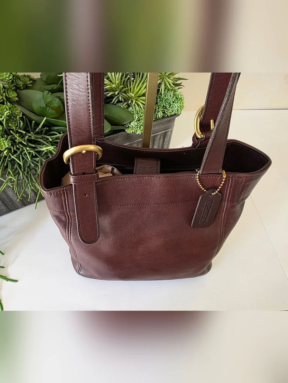 Vintage Coach Soho Buckle Bag Mahogany Glove Tanned Leather Bag